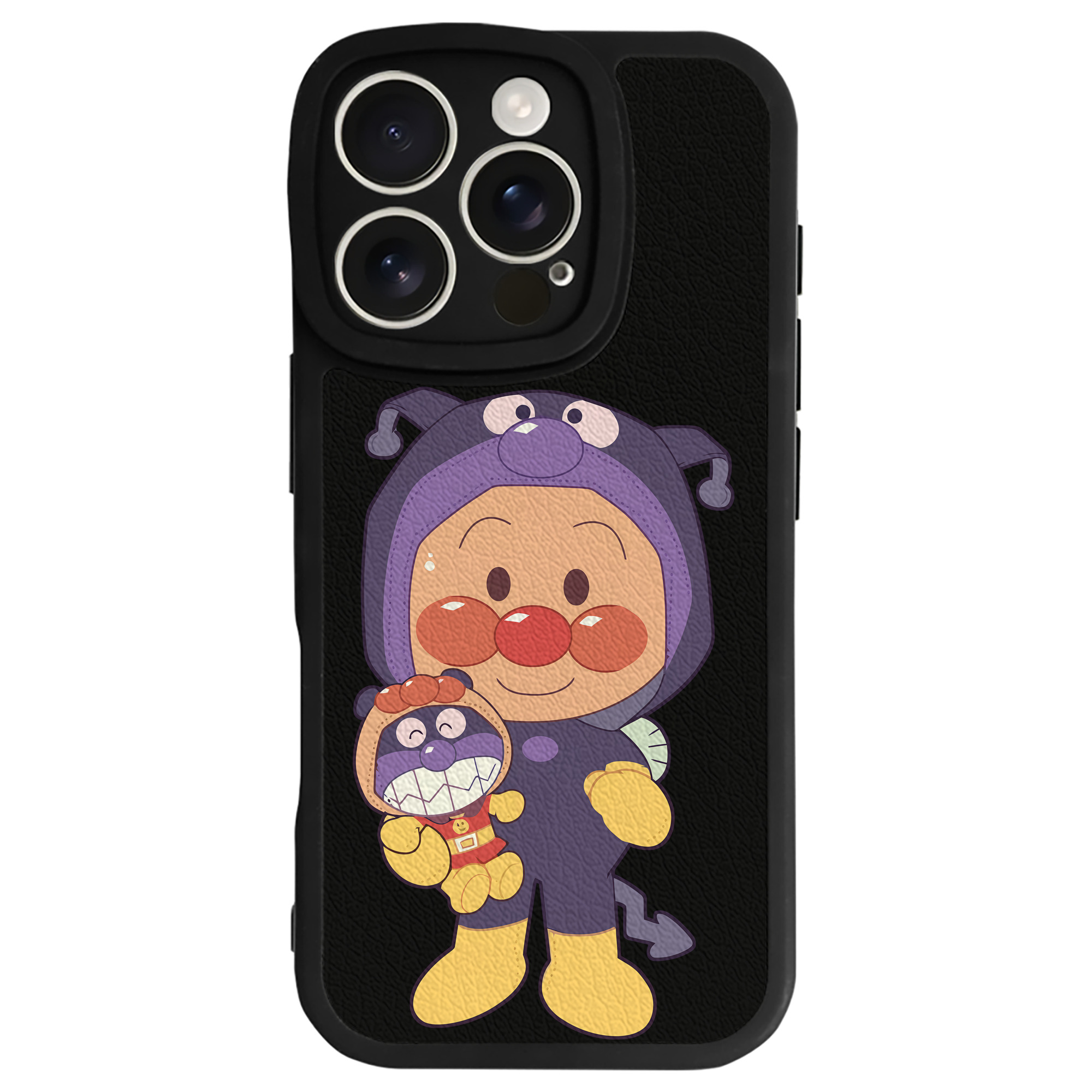 （画像用） アンパンマン Anpanman 【iPhone 16シリーズ対応】シリコンスマホケース（レザー調） 材質：シリコン